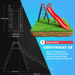 Zjeżdżalnia ogrodowa modułowy metalowy plac zabaw dla dzieci KSOZ013S