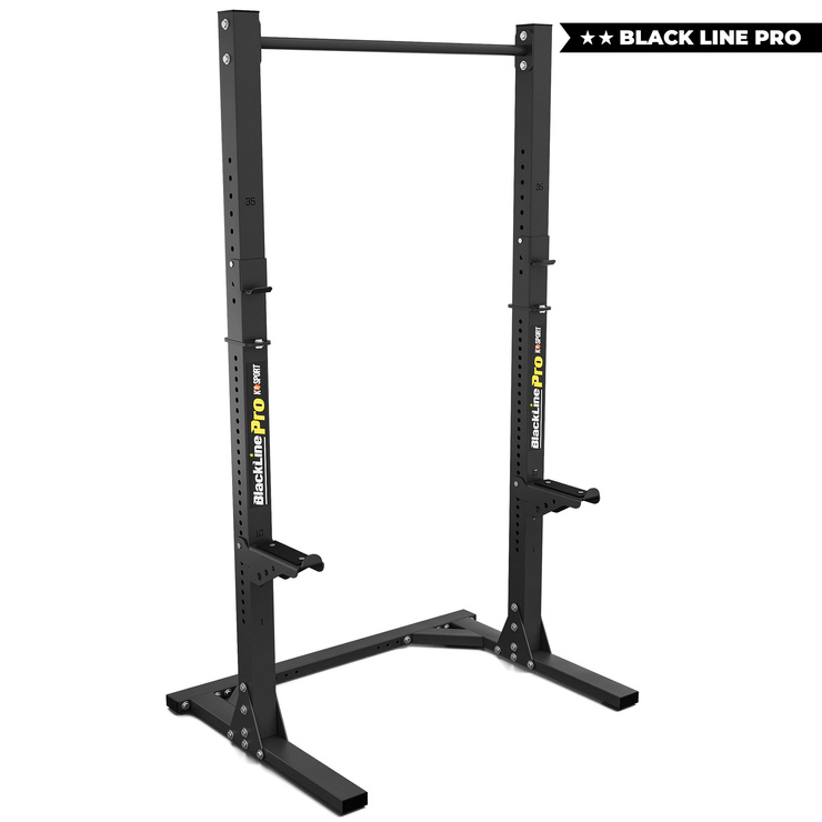 STOJAKI Treningowe POD SZTANGĘ Przysiady z ASEKURACJĄ+ drążek do podciągania 220cm KSG012