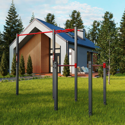 Drążek ogrodowy stacjonarny zewnętrzny + poręcze drabinką MONKEYBAR-street workout  KSOZ005