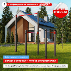 Drążek+poręcz do podciągania Zewnętrzny Ogrodowy-street workout KSOZ003