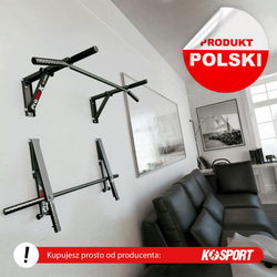 DRĄŻEK TRENINGOWY DO ĆWICZEŃ PODCIAGANIA ŚCIENNY KSSL124 SKŁADANY