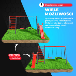 Zjeżdżalnia ogrodowa modułowy metalowy plac zabaw dla dzieci KSOZ013S