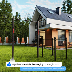 Drążek+Poręcz zewnętrzny do podciągania +uchwyt na worek Ogrodowy-street workout  KSOZ004