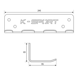 WIESZAK na sztangi gryfy K-SPORT Ścienny KSSL119