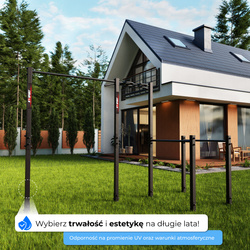 Drążek ogrodowy stacjonarny zewnętrzny + poręcze drabinką MONKEYBAR-street workout  KSOZ005