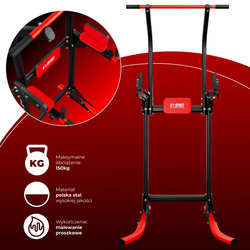 DRĄŻEK+PORĘCZE TRENINGOWE STACJONARNE DO ĆWICZEŃ PODCIĄGANIA MFX005