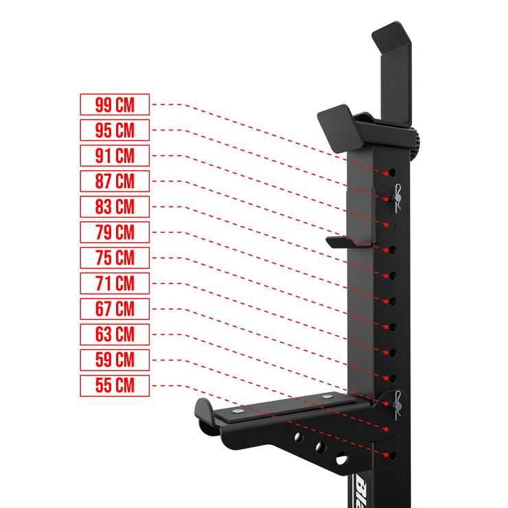 PÓŁPROFESJONALNY Zestaw ŁAWKA + Stojaki do ćwiczeń KSG018