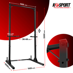 DRĄŻEK DO PODCIĄGANIA STACJONARNY STOJAKI + ASEKURACJA KSSL061 WYCISKANIE