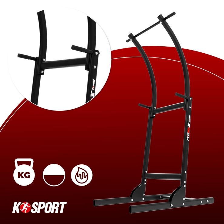 Poręcze do ćwiczeń brzucha dipów drążek do podciągania stacjonarny K-SPORT MFX004