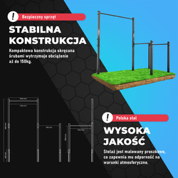 Drążek+poręcz do podciągania Zewnętrzny Ogrodowy-street workout KSOZ003