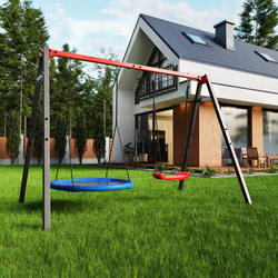 HUŚTAWKA OGRODOWA dla dzieci BOCIANIE GNIAZDO STELAŻ podwójny  Super Fun