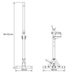 Stojaki wzmocnione treningowe do ćwiczeń pod ławkę sztangę gryf KSH015