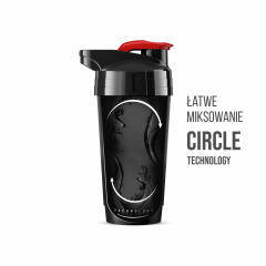 SHAKER 700ml - Circle technology SHK002, Czarny