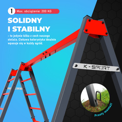 Huśtawka ogrodowa z drabinką podwójna i zjeżdżalnia bocianie gniazdo KSOZ020