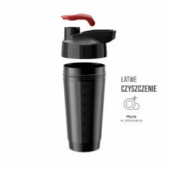 SHAKER 700ml - Circle technology SHK002, Czarny
