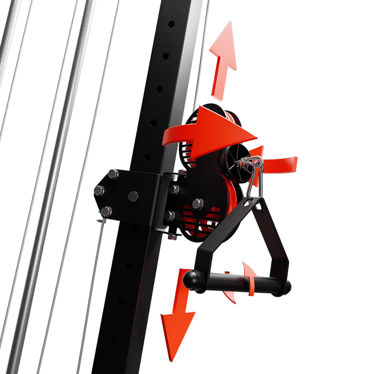 Klatka wolnostojąca FULL POWER RACK SEMI-PRO wielofunkcyjna do ćwiczeń Z BRAMĄ KSG033