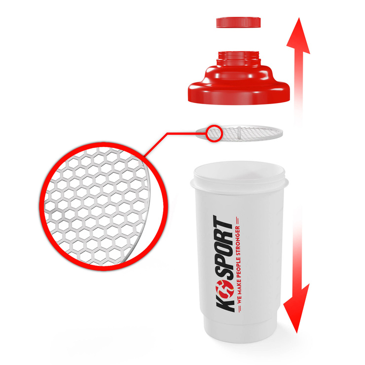 SHAKER  z sitkiem 700ml, K-SPORT 