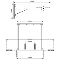 Drążek do ćwiczeń podciągania treningowy wielofunkcyjny MAX KSH022