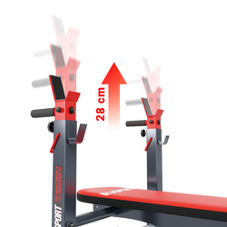 Ławka ławeczka pod sztangę do ćwiczeń stojaki skos dolny górny  KSSL110