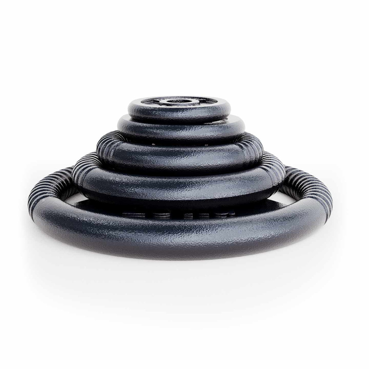 Zestaw obciążeń żeliwnych 100kg: 2 x 20 kg, 4 x 10 kg, 4 x 5 kg K-SPORT