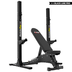 PÓŁPROFESJONALNY Zestaw ŁAWKA + RACK Stojaki do ćwiczeń KSG006