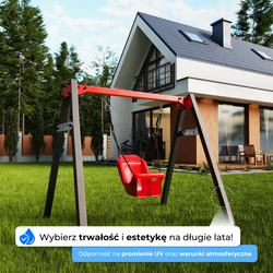 MINI METALOWY STELAŻ + HUŚTAWKA KUBEŁKOWA K-SPORT KSOZ023 SUPER FUN