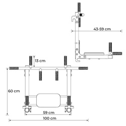DRĄŻEK+PORĘCZ do ćwiczeń podciągania na drabinkę 2W1 KSSL080/3