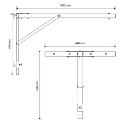 Uchwyt Mocowanie do worka bokserskiego gruszkę na drabinkę 150kg KSH008/2 K-SPORT