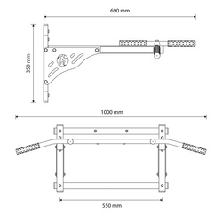 Drążek treningowy do ćwiczeń podciągania+uchwyt na worek  KSH001/SK