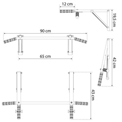 DRĄŻEK TRENINGOWY DO ĆWICZEŃ PODCIAGANIA ŚCIENNY KSSL124 SKŁADANY