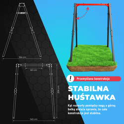 Huśtawka Ogrodowa STELAŻ Bocianie gniazdo KSOZ016 K-SPORT