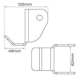 Hak na obciążenie KSG200 asekuracja do KSG005, KSG013 oraz KSG011 1szt.