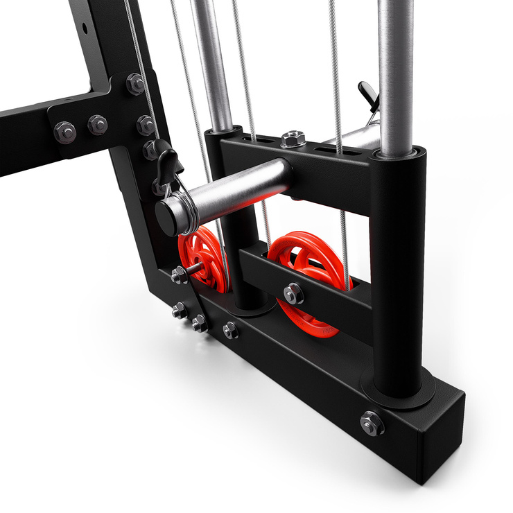 Klatka wolnostojąca FULL POWER RACK SEMI-PRO wielofunkcyjna do ćwiczeń Z BRAMĄ KSG033