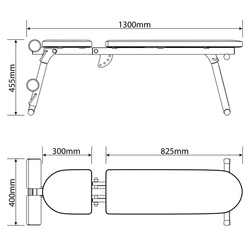 Ławka do ćwiczeń brzuszków skośna regulowana składana KSSL024