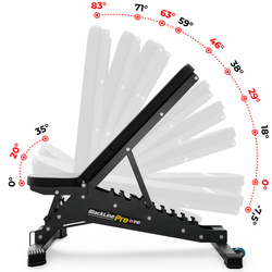 PÓŁPROFESJONALNY Zestaw ŁAWKA + Stojaki do ćwiczeń KSG018