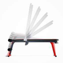 Ławka do ćwiczeń brzuszków skośna regulowana składana KSSL024