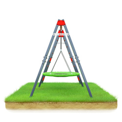 Huśtawka ogrodowa dla dzieci bocianie gniazdo z drabinką KSOZ016D