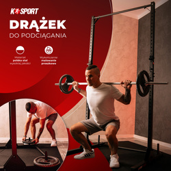 DRĄŻEK DO PODCIĄGANIA STACJONARNY STOJAKI + ASEKURACJA KSSL061 WYCISKANIE