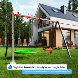 HUŚTAWKA OGRODOWA dla dzieci BOCIANIE GNIAZDO STELAŻ podwójny  Super Fun