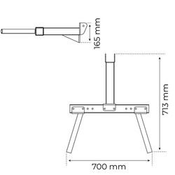 Poręcz DIP do pompek treningowy do ćwiczeń mięśni brzucha uchwyt do sprzętów serii BLACKLINE KSG027