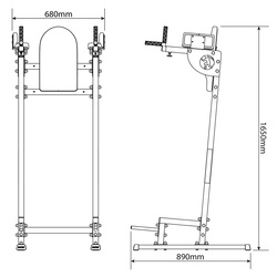 Poręcze stacjonarne do ćwiczeń DIP KSSL011