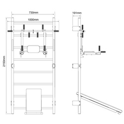 ZESTAW DO ĆWICZEŃ DRĄŻEK PORĘCZ DRABINKA KSSL0100