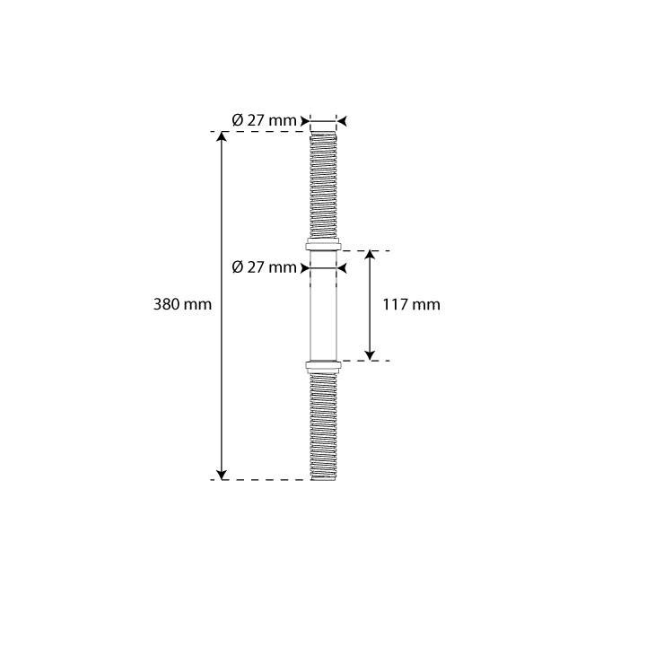 Hantla gryf krótki sztanga prosta 1szt. K-SPORT gryf - 38cm