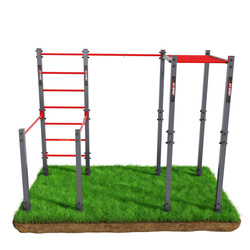 Drążek stacjonarny Ogrodowy zewnętrzny z poręczami, drabinką pionową i poziomą KSOZ006