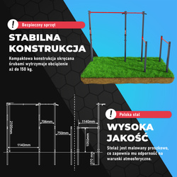 Drążek ogrodowy stacjonarny zewnętrzny + poręcze drabinką MONKEYBAR-street workout  KSOZ005