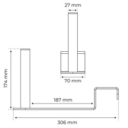 Docisk do stojaka treningowego KSG z uchwytem na obciążenie Stabilizacja stojaków KSG022
