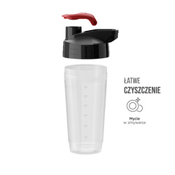 SHAKER 700ml - Circle technology SHK002, Biały/transparentny