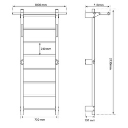 Drabinka metalowa do ćwiczeń podciagania dla dzieci gimnastyczna rehabilitacyjna z drążkiem  KSSL094