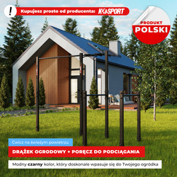 Drążek ogrodowy stacjonarny zewnętrzny + poręcze drabinką MONKEYBAR-street workout  KSOZ005