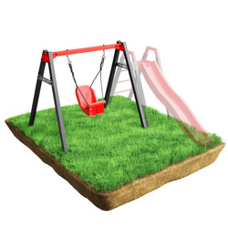 MINI METALOWY STELAŻ + HUŚTAWKA KUBEŁKOWA K-SPORT KSOZ023 SUPER FUN